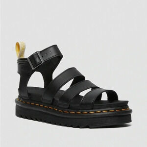 DOC MARTENS BLACK VEGAN BLAIRE WOMEN'S FELIX GLADIATOR SANDALS SIZE 9 / NIB